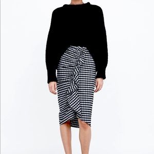 Zara Ruffle Pencil Skirt